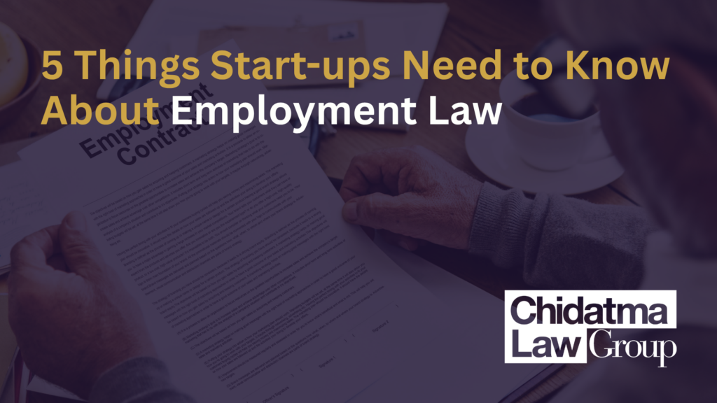 5 Things Start-ups Need to Know About Employment Law